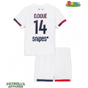 Paris Saint-Germain Desire Doue #14 Bortaställ Barn 2025-26 Kortärmad (+ Korta byxor)